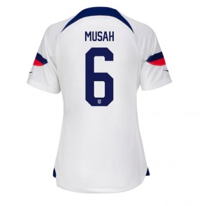 Forenede Stater Yunus Musah #6 Replika Hjemmebanetrøje Dame VM 2022 Kortærmet